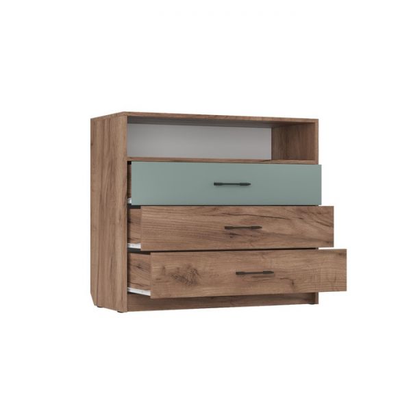 Комод Соната 900х400х800 Дуб Крафт табак/Муссон