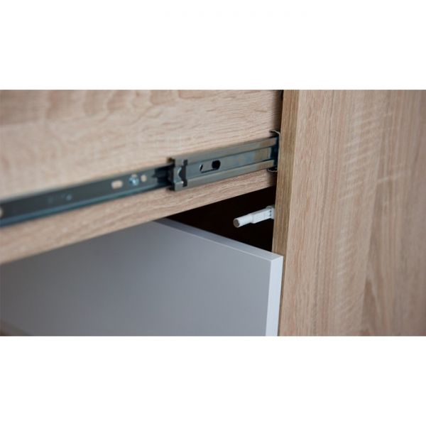 Комод «Дакота», 4 ящика, 801 ? 408 ? 911 мм, цвет дуб сонома / белый глянец