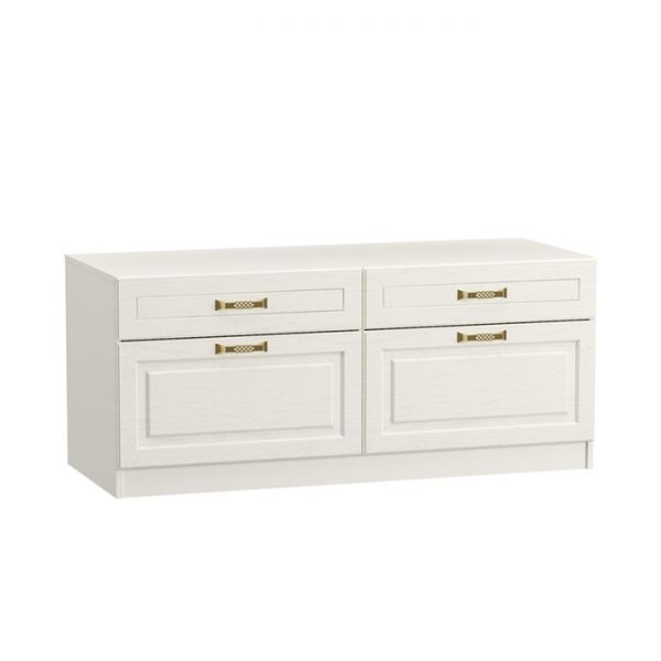 Тумба под ТВ Ливерпуль, 1400х493х608, Белый/Ясень ваниль