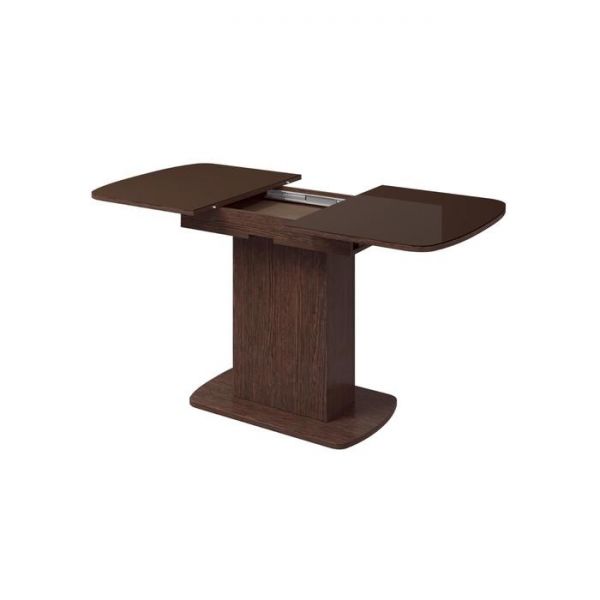 Стол раздвижной "Соренто-2" 1103/1423х703 стекло Шоколад глянец/венге