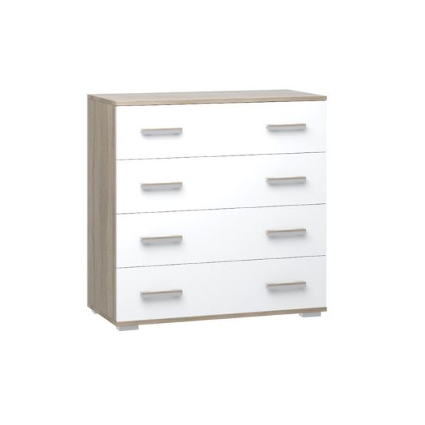 Комод Сопрано 1, 802х808х457, Дуб сонома/Белый