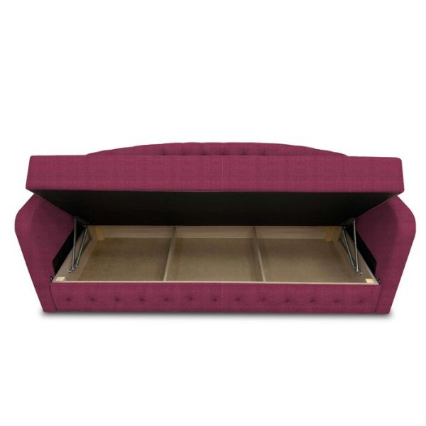 Диван-кровать с каретной стяжкой «Гарвард 2», велюр, цвет shaggy wine