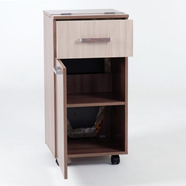 Комод с гладильной доской К1, 410 ? 421 ? 840, ясень шимо тёмный / ясень шимо светлый