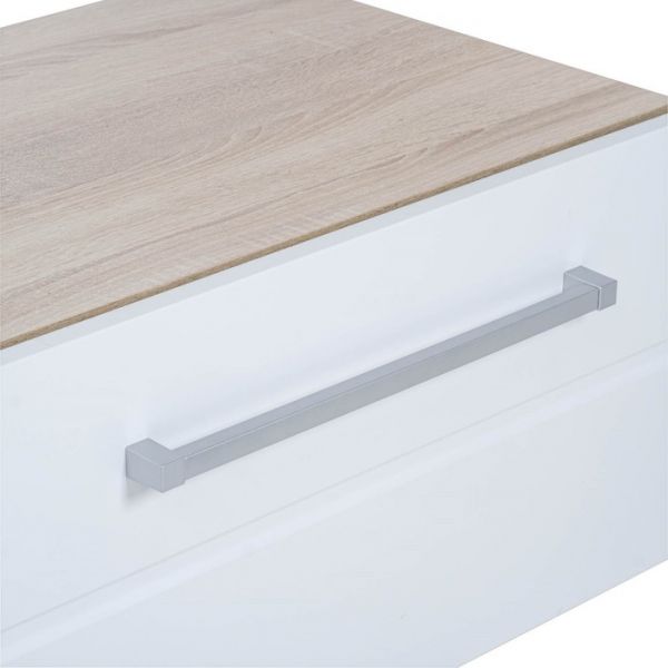 Тумба для ТВ Милан с полкой 1802х430х340 сонома/белый глянец