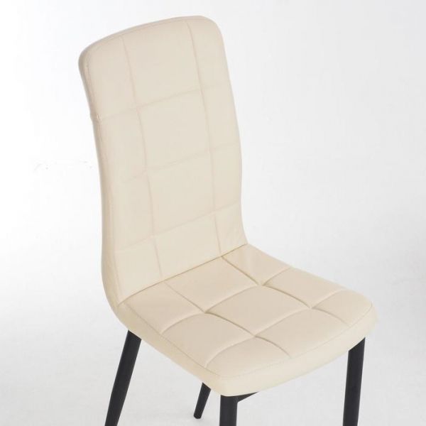 Стул "Квадро" Металл черный/AERO кремовый