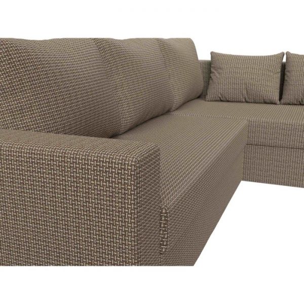 Угловой диван «Мансберг», механизм еврокнижка, угол левый, рогожка, цвет корфу 03