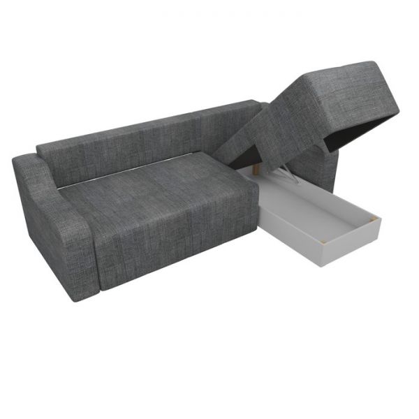 Угловой диван «Элида», правый угол, рогожка, цвет бежевый