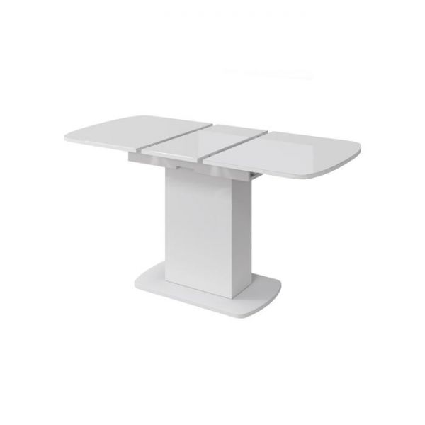 Стол раздвижной "Соренто-2" 1103/1423х703 стекло Белый глянец/белый