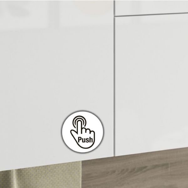 Кухонный гарнитур Бостон 2200х600 белый/белый/красный глянец