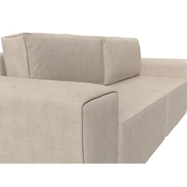 Прямой диван «Беккер», механизм еврокнижка, рогожка, цвет бежевый