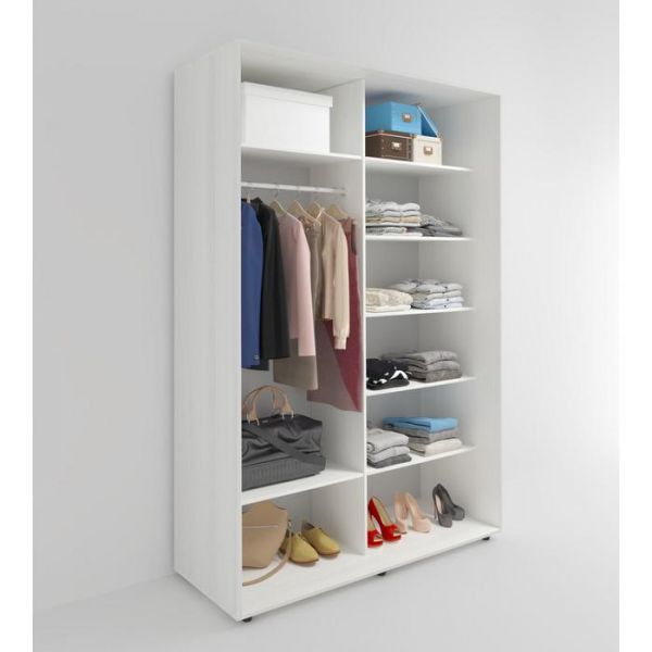 Шкаф-купе «Акцент-Сим Д», 1200 ? 600 ? 2310 мм, ЛДСП, цвет выбеленное дерево