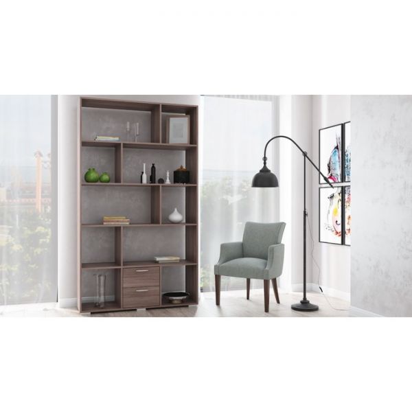 Стеллаж С-1 2100х1200х330 Ясень Шимо Темный