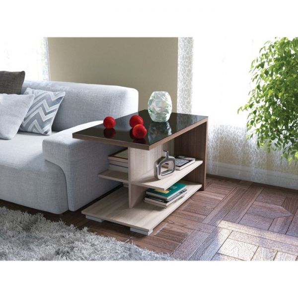 Стол журнальный Мишель 2071, 830х510х550, Ясень шимо светлый/Ясень шимо темный