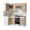 Кухонный гарнитур Алиса угловой, 2000 х 1100 мм, цвет Белый/дуб сонома
