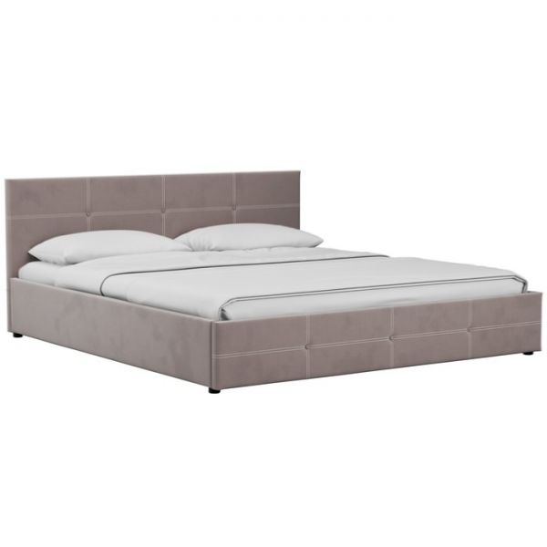 Кровать Синди, 1800х2000, ортопедическое осн+ПМ, Мазерати 15/Серо-розовый