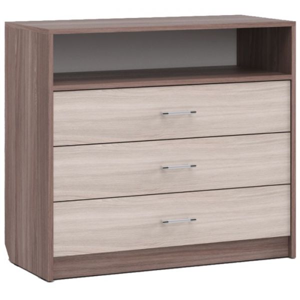 Комод К-7 800х900х400 Ясень Шимо Светлый/ корпус Ясень Шимо Темный