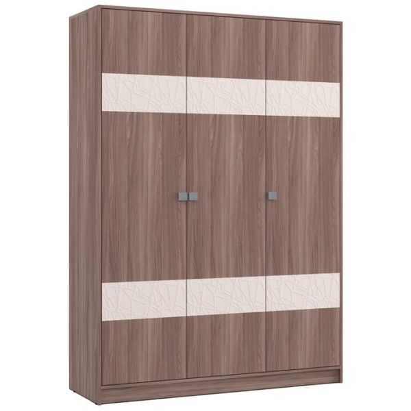 Шкаф 3-х створчатый распашной ШР3/2 2100х1500х500 Дуб молочный/Ясень Шимо Темный