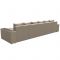 П-образный диван «Дубай», механизм еврокнижка, экокожа, цвет бежевый