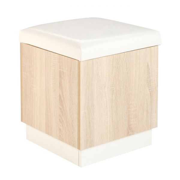 Пуфик Эдем-1  380х380х450Дуб сонома / Белый жемчуг