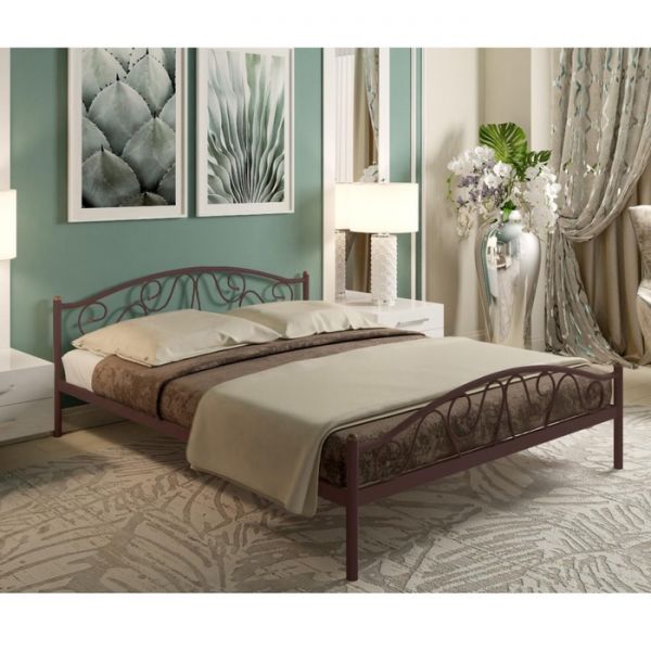 Кровать «Ангелина Плюс», 1200 ? 2000 мм, металл, цвет коричневый
