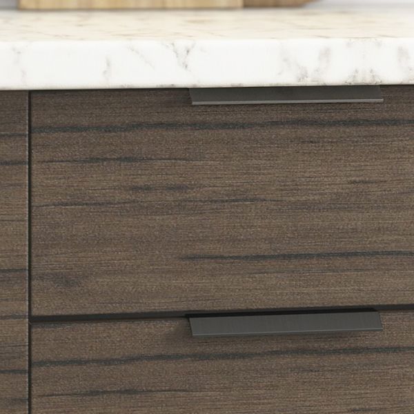 Кухонный гарнитур Стоун 1800х600 белый/грей софттач/палисандр