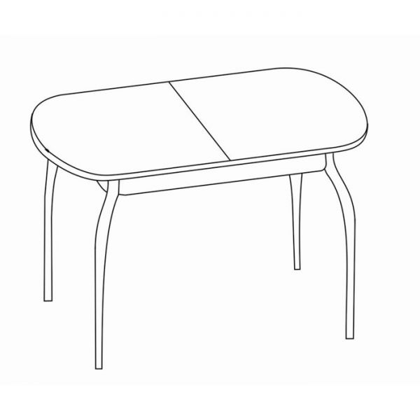 Обеденный стол «Голд», раздвижной, стекло, вставка бабочка, подстолье венге, ветка вишни