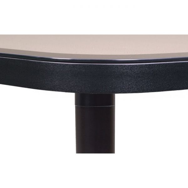 Стол не раздвиж Сочи-3 1100х700х750 черный/экокожа крокодил капучино/опоры массив