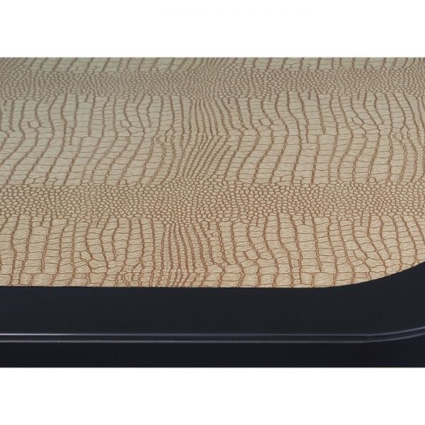 Стол не раздвиж Сочи-3 1100х700х750 черный/экокожа крокодил капучино/опоры массив