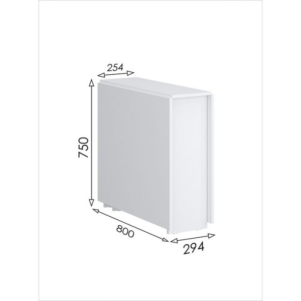 Стол-книжка, 1662 (250) ? 800 ? 750 мм, цвет венге