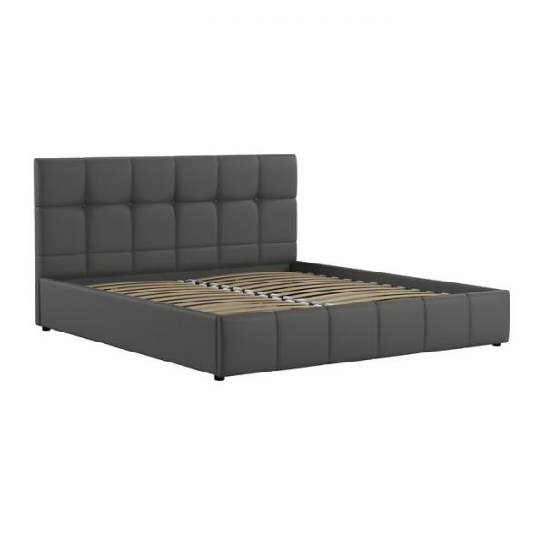 Кровать Хлоя, 1800х2000, ортопедическое осн+ПМ, Пегасо лайт грей/Серый