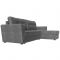 Угловой диван «Амстердам лайт», еврокнижка, правый угол, рогожка, цвет серый