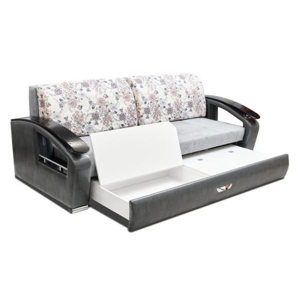 Диван прямой «Дубаи», ППУ, еврокнижка, цвет селфи 15 /скарлет роуз / астор 005