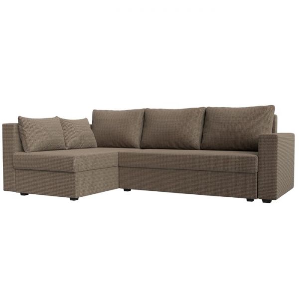 Угловой диван «Мансберг», механизм еврокнижка, угол левый, рогожка, цвет корфу 03