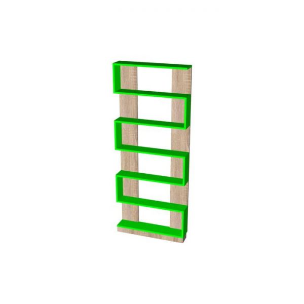 Стеллаж 3, 700 ? 166 ? 1710 мм, цвет дуб сонома / лайм