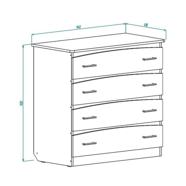 Комод К-6 900х940х480 Ясень Шимо Светлый/Ясень Шимо Темный