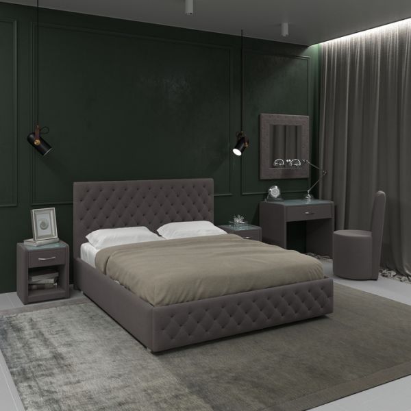 Кровать «Купол тысячелетия» без ПМ, 140 ? 200 см, ортопед. основание, цвет Bravo Grey