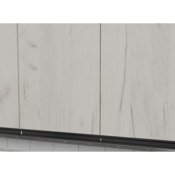 Кухонный гарнитур Паола мега 2500х600 Белый/Кантри/Дуб грей, Дуб браун