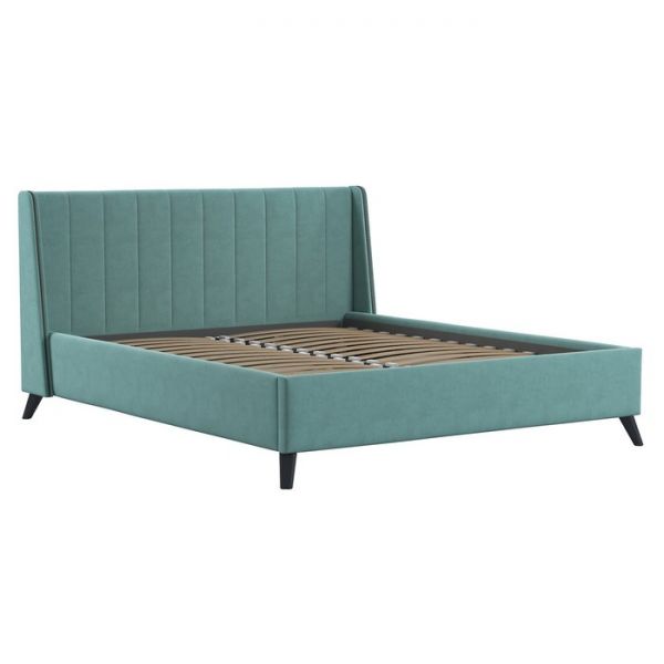 Кровать Мелисса, 1600х2000, ортопедическое осн+ПМ, Вивальди 10/Ментоловый