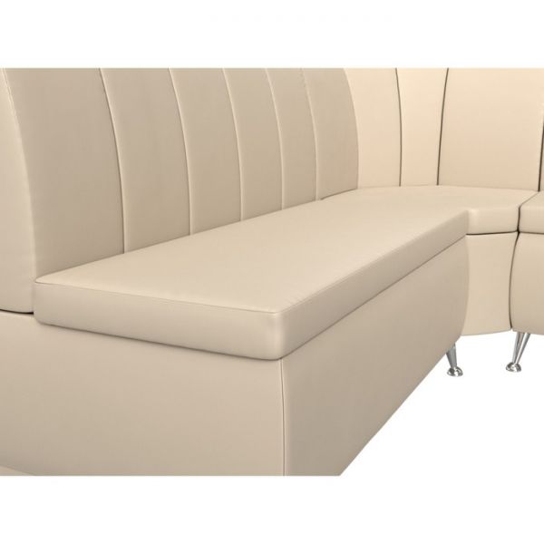 Кухонный угловой диван «Кантри», экокожа, цвет бежевый