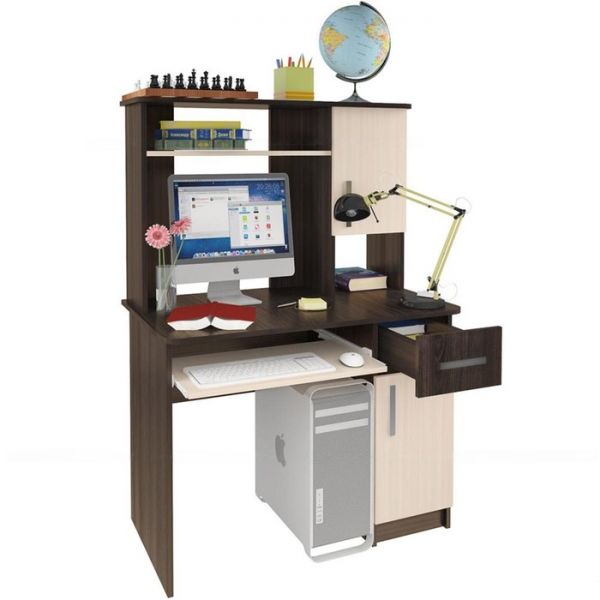 Стол компьютерный Интел-15 1000x600x1430 Бодега тёмный /Бодега светлый