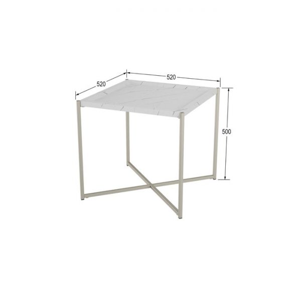 Стол журнальный «Стефан», 520 ? 520 ? 500 мм, цвет серый мрамор