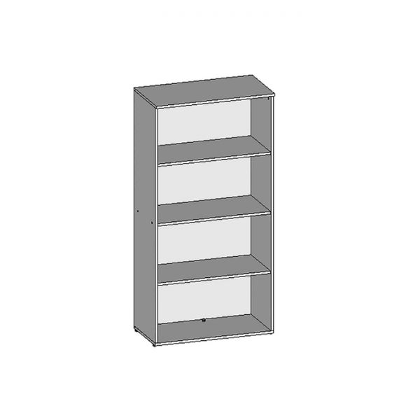 Шкаф для документов средний НШ-19, 760 ? 380 ? 1520 мм, белый шагр