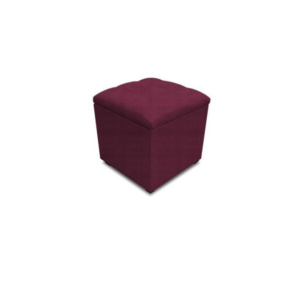 Пуф с крышкой и утяжкой, 400 ? 400 ? 420 мм,  велюр, цвет shaggy lilac