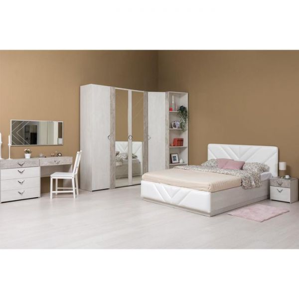 Стол туалетный Амели 12.48, 650х410х750, Шелковый камень/Бетон Чикаго беж