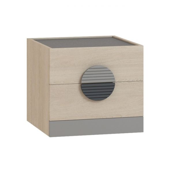 Тумба прикроватная «Тиволи», 450 ? 446 ? 400 мм, цвет дуб сонома / глиняный серый / графит