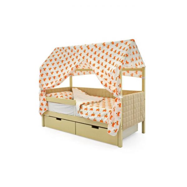 Детская кровать-домик мягкий Бельмарко  Svogen бежевый