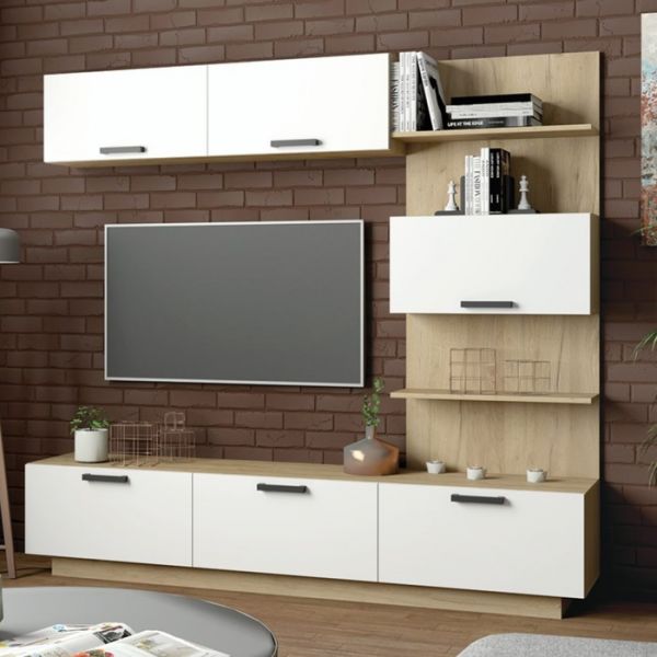 Гостиная Торент, Дуб крафт золотой/Белый