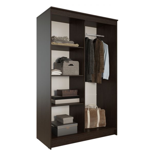 Шкаф-купе Элегант 1, 1260х2000х590, Белый гладкий