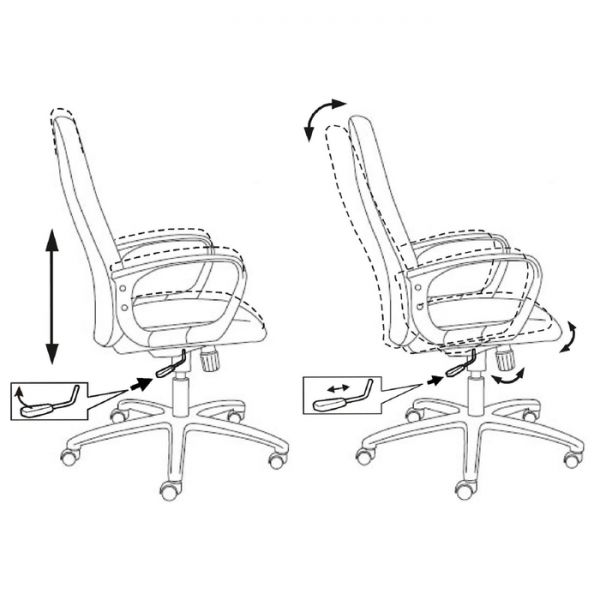 Кресло руководителя CH-808AXSN/TW-11 черный
