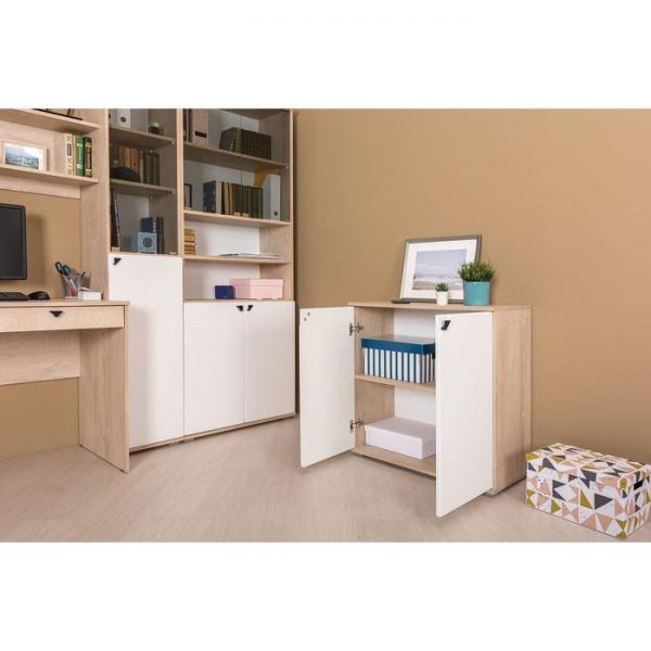 Комод Бостон 13.115, 768х351х760, Дуб элегантный/Милк рикамо софт